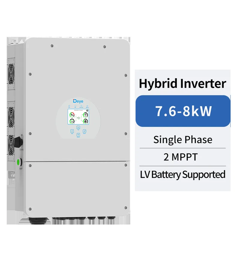 Deye Sun7 6 8Ksg01Lp1Eu 7 68Kw Single Phase 2 Mppt Hybrid Inverter Lv Battery Supported solar inverter
